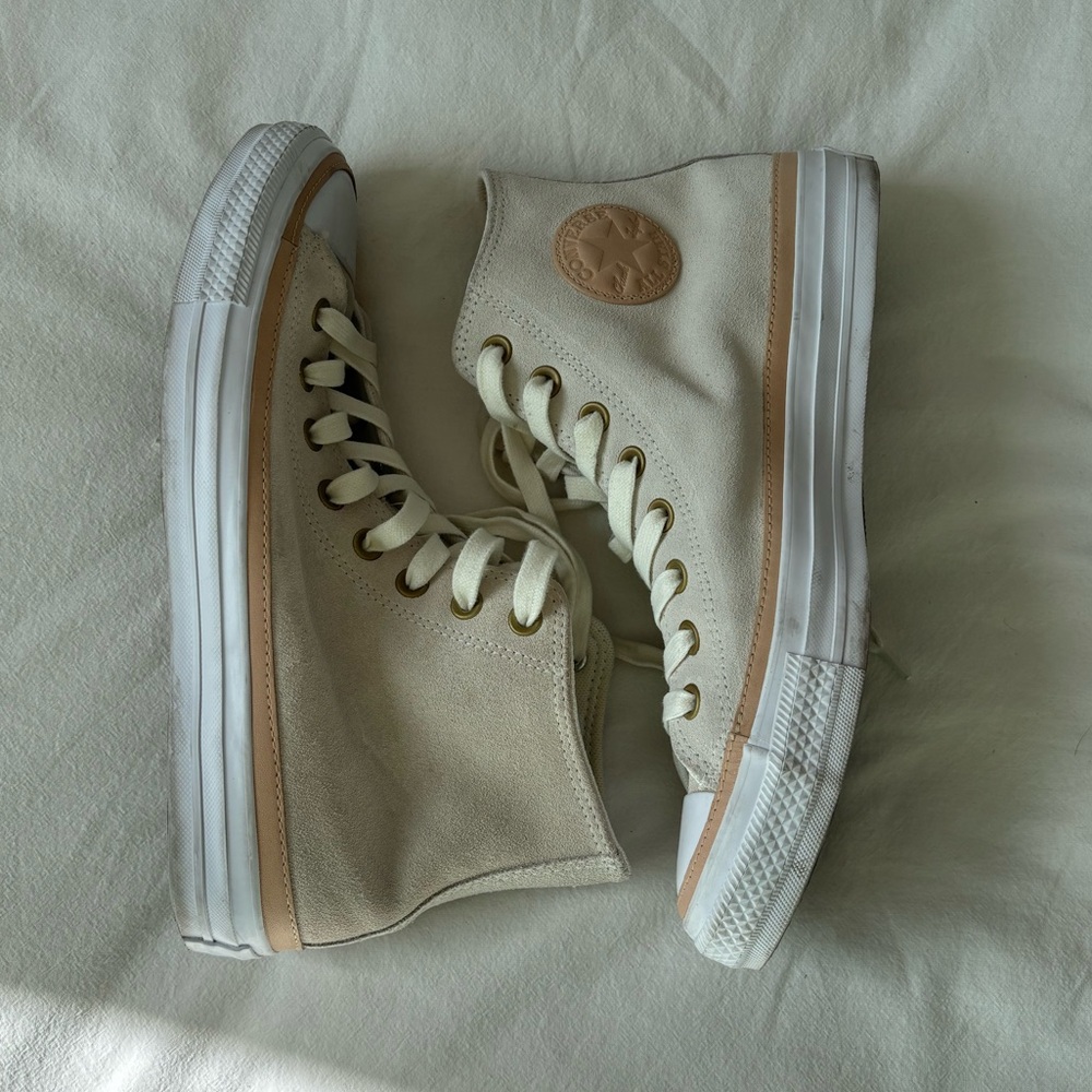 NWOT SOFT PINK SUEDE HIGH TOP CONVERSE